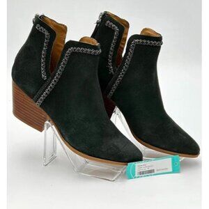 Dolce Vita Suede Booties Womens Sz 10 Dark Grey Western Ankle Boots Fall Winter